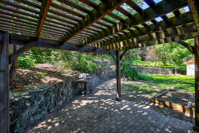 10401 N College Cir, Spokane, WA 99218 - view of patio / terrace featuring grilling area and a pergola