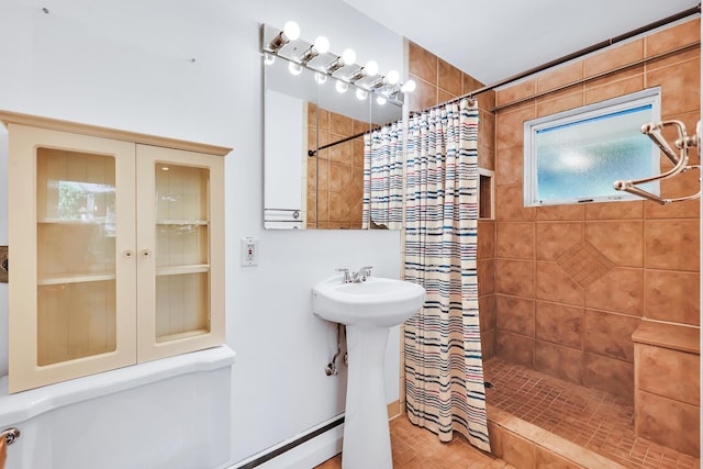 10401 N College Cir, Spokane, WA 99218 - full bathroom with a tile shower and a sink