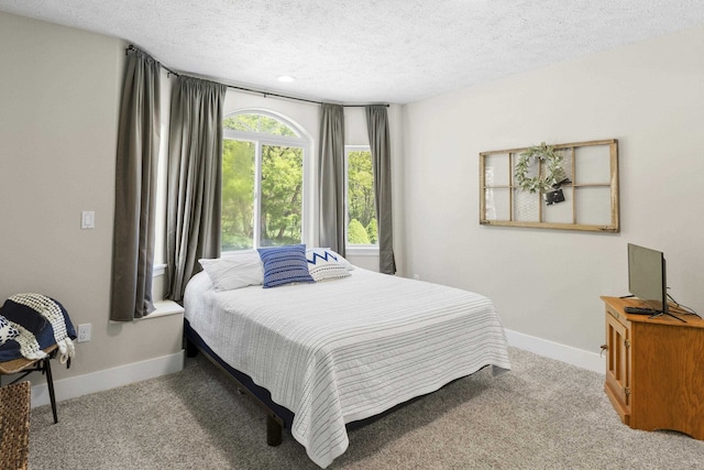 12621 N E Newman Lake Dr, Newman Lake, WA 99025 - bedroom featuring baseboards, carpet floors, and a textured ceiling