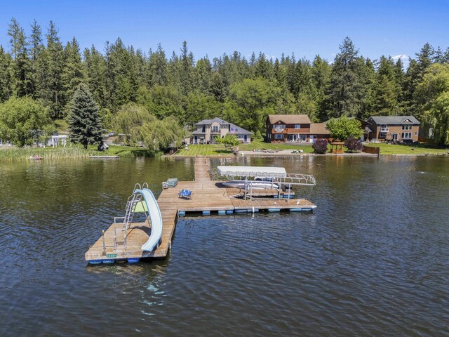 12621 N E Newman Lake Dr, Newman Lake, WA 99025 - dock area featuring a water view