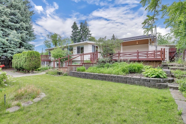 2651 E 35th Ave, Spokane, WA 99223 - view of green lawn featuring a deck