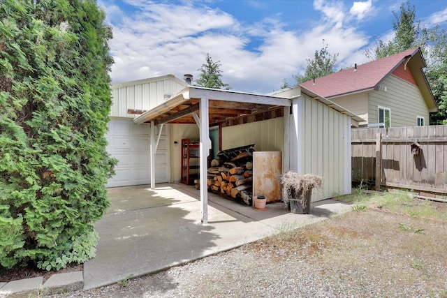 2651 E 35th Ave, Spokane, WA 99223 - view of patio / terrace with an outbuilding and concrete driveway
