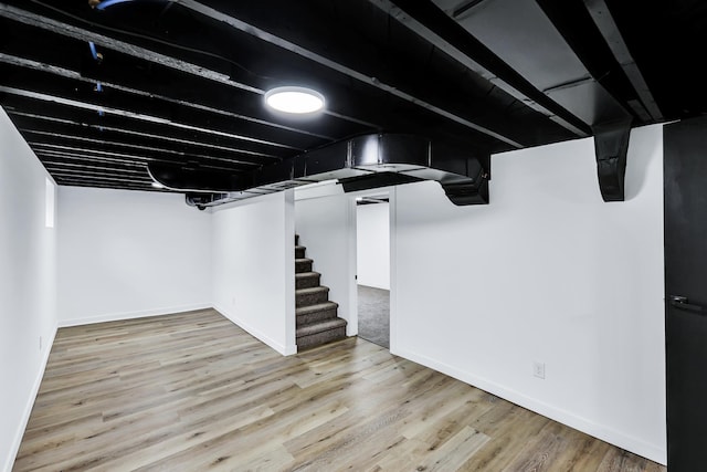 613 W Kiernan Ave, Spokane, WA 99205 - finished basement with stairway, wood finished floors, and baseboards