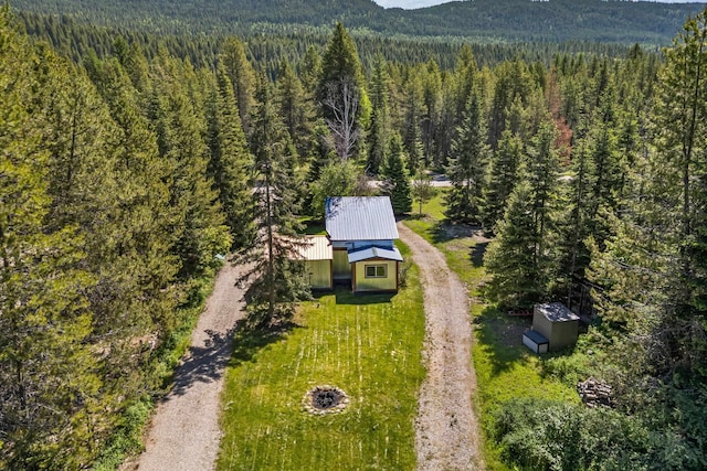 1100 Graham Rd, Cusick, WA 99119 - view from above of property featuring a forest and a mountain backdrop