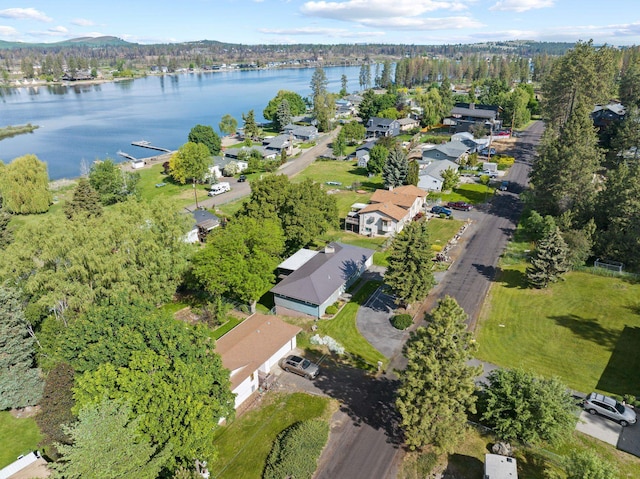 11132 S Silver Lake Rd, Medical Lake, WA 99022 - aerial view of property and surrounding area with a large body of water and nearby suburban area