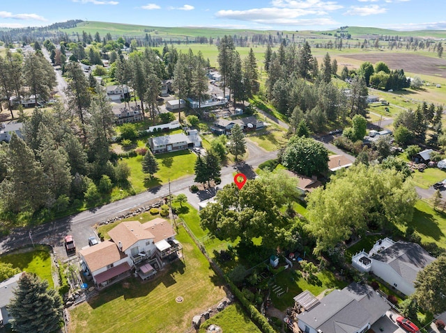 11132 S Silver Lake Rd, Medical Lake, WA 99022 - aerial view of property and surrounding area featuring rural landscape and nearby suburban area