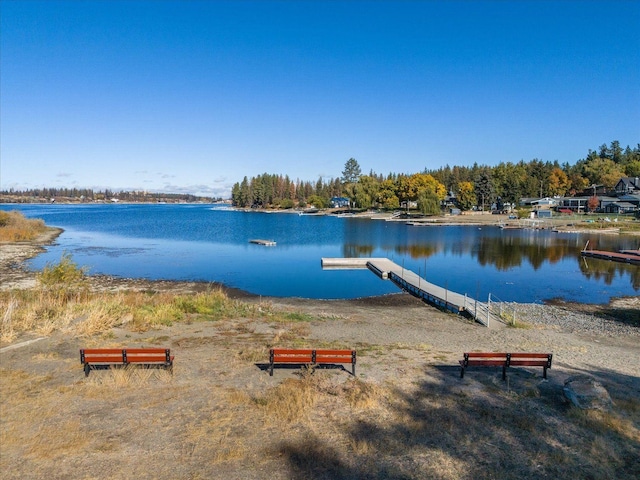 11132 S Silver Lake Rd, Medical Lake, WA 99022 - water view featuring a dock