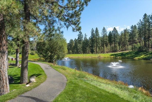 6730 S Moran View St, Spokane, WA 99224 - view of property's community featuring a water view, a yard, and a forest view
