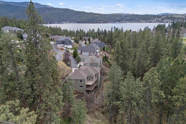 223 N Lindeblad Ln, Liberty Lake, WA 99019 - aerial overview of property's location with a forest, a nearby body of water, and nearby suburban area