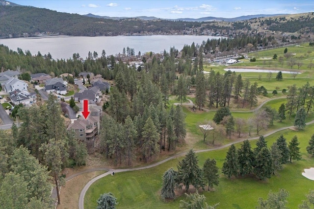 223 N Lindeblad Ln, Liberty Lake, WA 99019 - aerial view of property and surrounding area with a water and mountain view and nearby suburban area