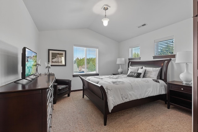 3260 W Magistrate Loop, Hayden, ID 83835 - bedroom featuring lofted ceiling, light carpet, and baseboards