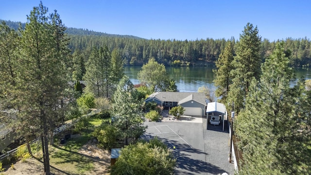 12407 N Nine Mile Rd, Nine Mile Falls, WA 99026 - bird's eye view of a forest and a nearby body of water