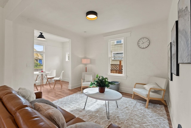 2018 E 6th Ave, Spokane, WA 99202 - living room with baseboards and wood finished floors