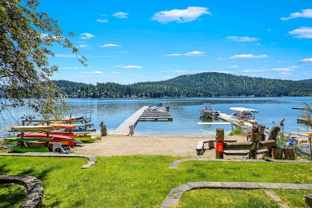 12916 N Newman St, Newman Lake, WA 99025 - dock featuring a forest view and a water view