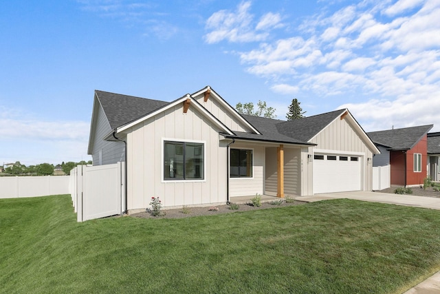 1817 N Arties Rd, Spokane Valley, WA 99016 - modern farmhouse with board and batten siding, concrete driveway, a garage, and roof with shingles