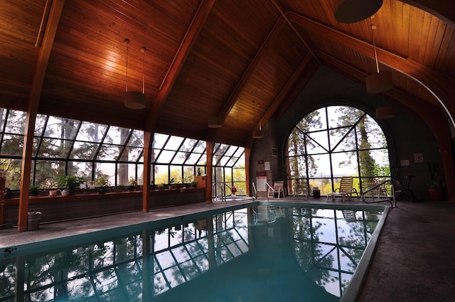 221 E Rockwood Blvd Unit 12, Spokane, WA 99202 - indoor pool featuring glass enclosure and a patio area