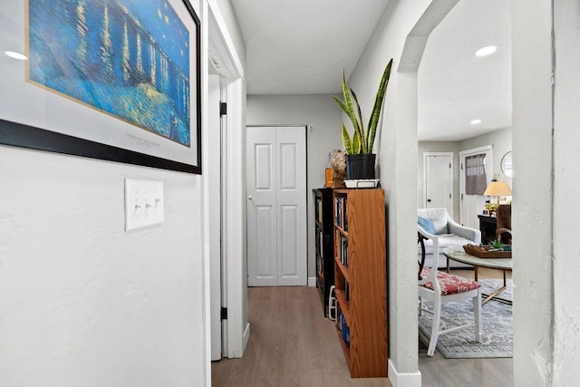 811 E Dalke Ave, Spokane, WA 99208 - hallway with wood finished floors and recessed lighting