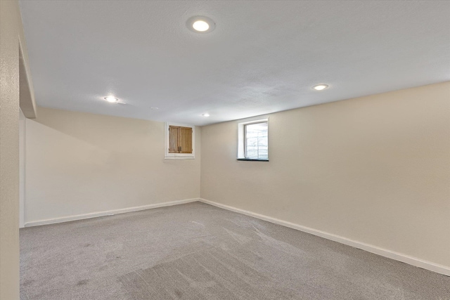 9715 E Nora Ave, Spokane Valley, WA 99206 - below grade area with carpet floors, baseboards, and recessed lighting