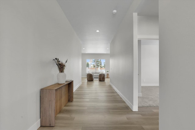 1109 N Country Club Dr Unit 20, Deer Park, WA 99006 - hallway featuring light wood-style flooring, baseboards, and recessed lighting