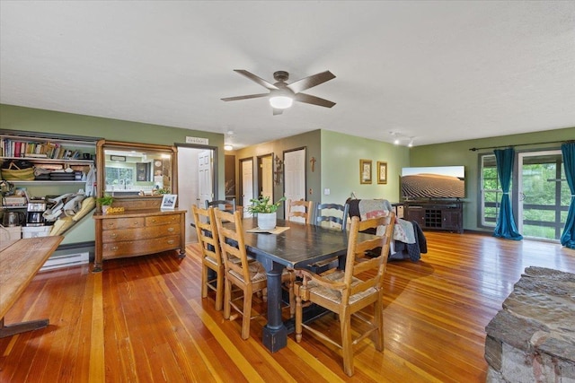 3720 E Bridges Rd, Elk, WA 99009 - dining room featuring hardwood / wood-style floors and a ceiling fan