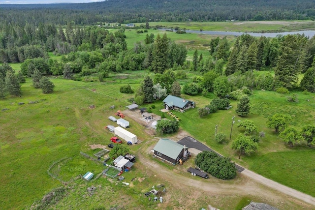 3720 E Bridges Rd, Elk, WA 99009 - aerial view of property's location with a heavily wooded area and a nearby body of water