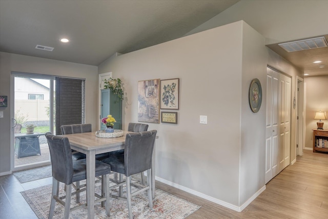 8202 W Quaking Rd, Spokane, WA 99224 - dining area with baseboards, light wood finished floors, and recessed lighting