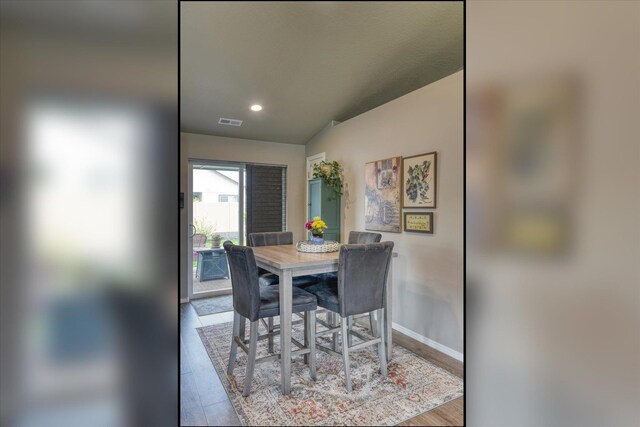 8202 W Quaking Rd, Spokane, WA 99224 - dining area featuring baseboards, recessed lighting, and wood finished floors