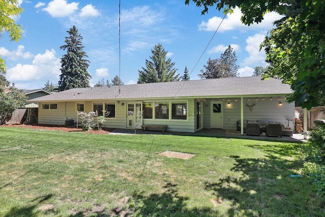 1919 E 59th Ave, Spokane, WA 99223 - rear view of property with outdoor lounge area, cooling unit, and a patio area