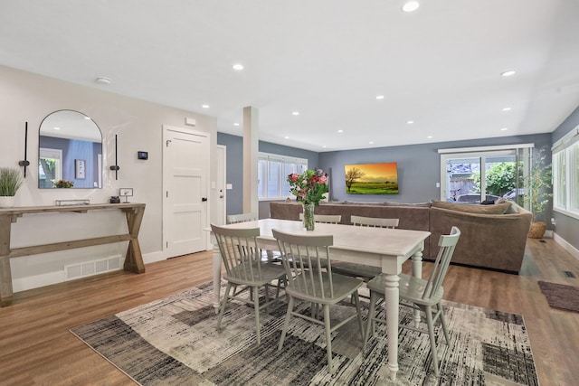1919 E 59th Ave, Spokane, WA 99223 - dining room with wood finished floors, baseboards, and recessed lighting