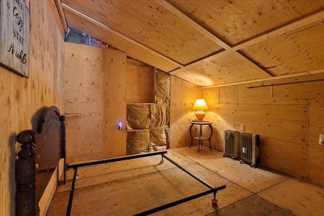5 Crestview Rd, Kettle Falls, WA 99141 - bedroom featuring vaulted ceiling and wood walls