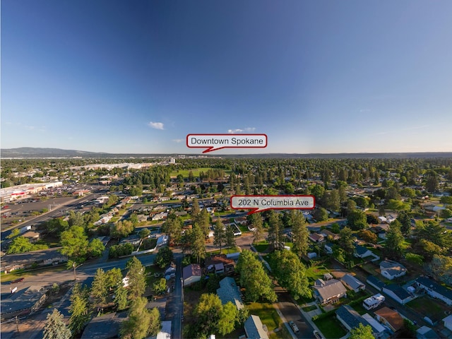 202 W Columbia Ave, Spokane, WA 99205 - aerial view of property and surrounding area featuring nearby suburban area