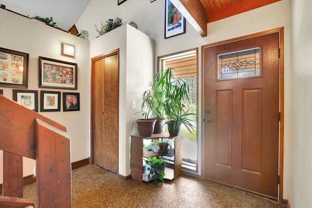 13625 S Sherman Rd, Spokane, WA 99224 - entrance foyer with baseboards, lofted ceiling, and healthy amount of natural light