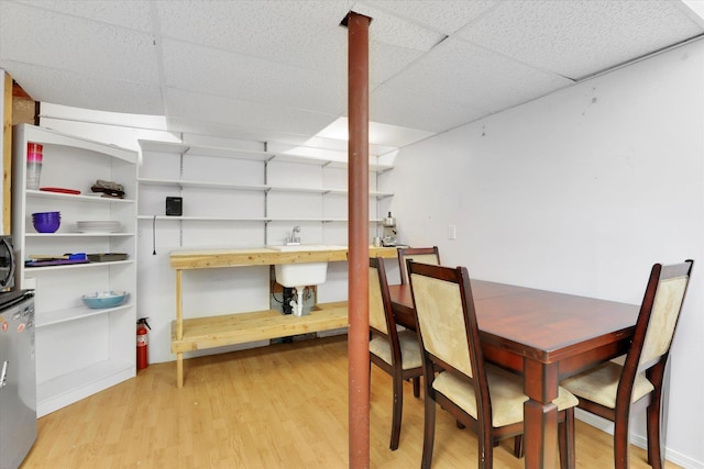 13625 S Sherman Rd, Spokane, WA 99224 - dining space featuring a drop ceiling and light wood finished floors
