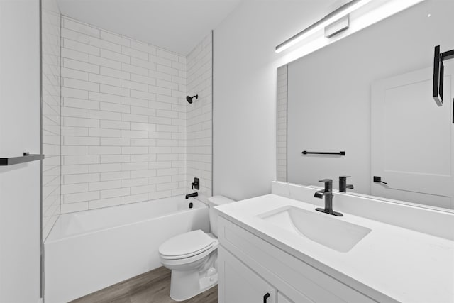 3617 E 1st Ave, Spokane, WA 99202 - full bath with vanity, wood finished floors, and washtub / shower combination