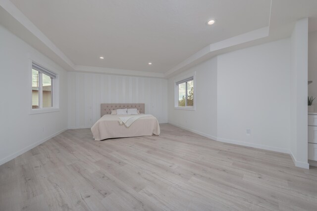 5125 N Ellie Ln, Spokane, WA 99217 - bedroom with light wood-type flooring, baseboards, and recessed lighting