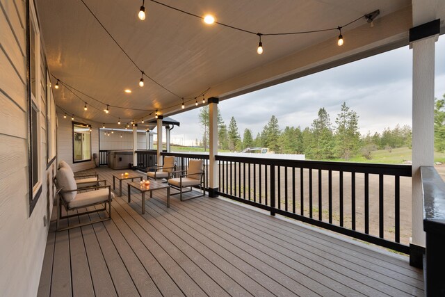 5125 N Ellie Ln, Spokane, WA 99217 - wooden terrace with an outdoor hangout area