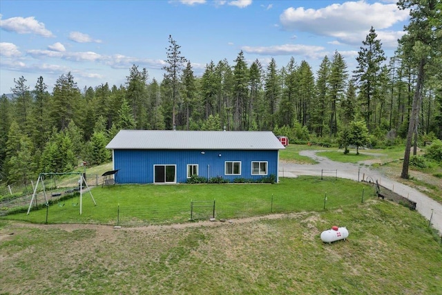 2559F United Copper Mine Rd, Chewelah, WA 99109 - view of front of property with a wooded view and an outdoor structure