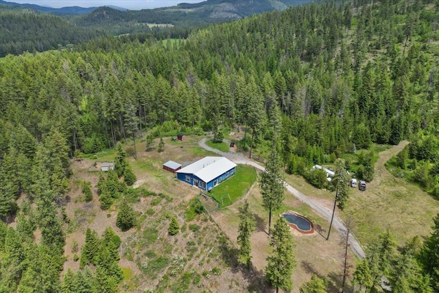 2559F United Copper Mine Rd, Chewelah, WA 99109 - view from above of property with a forest and a mountain backdrop