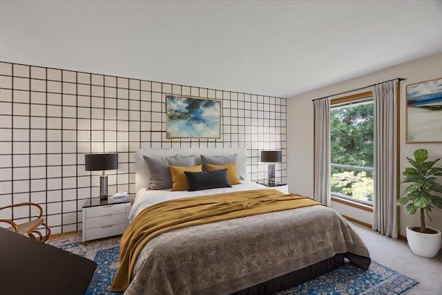 14410 E 45th Ct, Veradale, WA 99037 - carpeted bedroom featuring tile walls