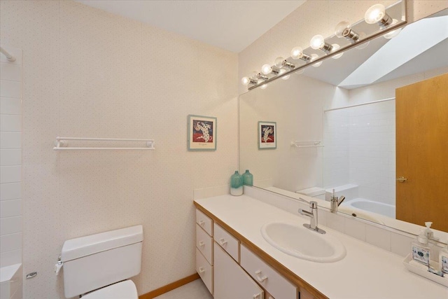 14410 E 45th Ct, Veradale, WA 99037 - bathroom featuring vanity, toilet, and tub / shower combination