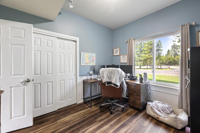 39810 N Hardesty Ln, Elk, WA 99009 - home office with dark wood-type flooring
