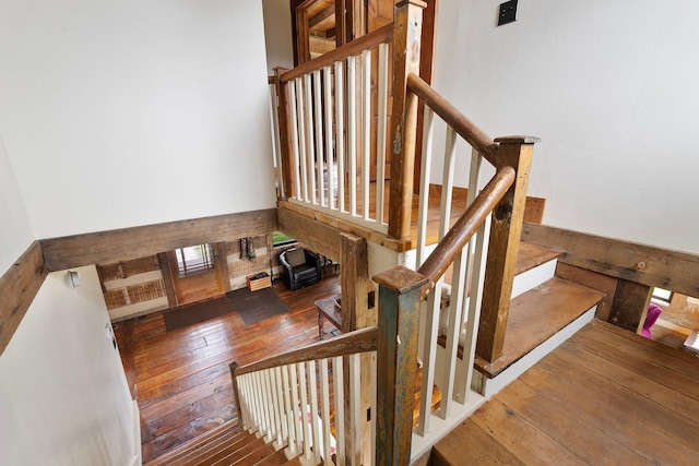 4165 S Varnum Pr, Coeur D Alene, ID 83814 - staircase with hardwood / wood-style flooring