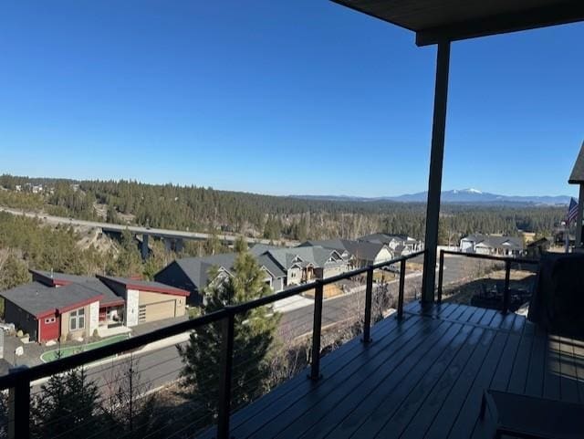 207 E Wandermere Heights Ln, Spokane, WA 99208 - wooden terrace featuring a residential view