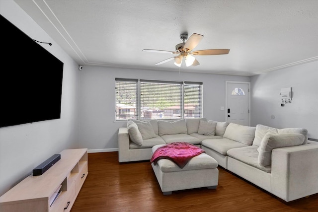 6914 N Jefferson St, Spokane, WA 99208 - living area with a ceiling fan and dark wood finished floors