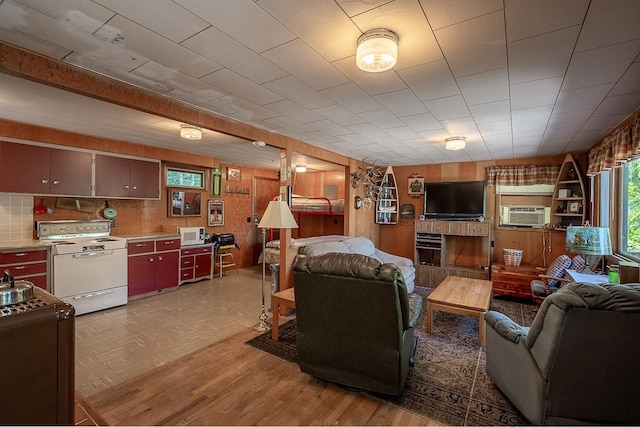 2948 Deep Lake Boundary Rd, Colville, WA 99114 - living room featuring parquet flooring and cooling unit