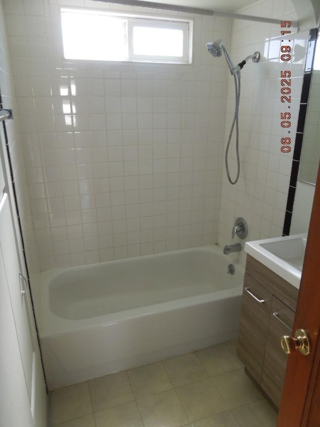 40 E Heroy Ave, Spokane, WA 99207 - full bathroom with vanity, tile patterned flooring, and shower / tub combination