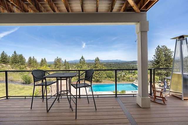 10409 E Grouse Mountain Ln, Spokane, WA 99206 - deck with a mountain view