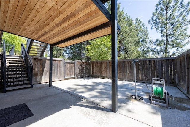 17323 N Lower Greenbluff Rd, Colbert, WA 99005 - fenced backyard featuring a patio and stairway