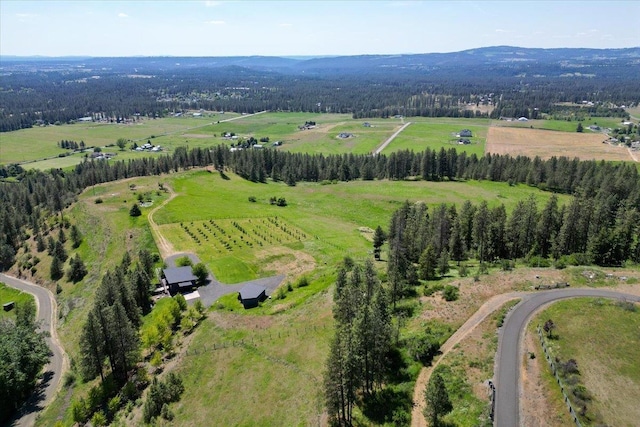 17323 N Lower Greenbluff Rd, Colbert, WA 99005 - aerial view of property's location with rural landscape