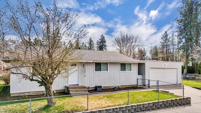 10104 E 13th Ave, Spokane Valley, WA 99206 - single story home with a garage, concrete driveway, and a shingled roof